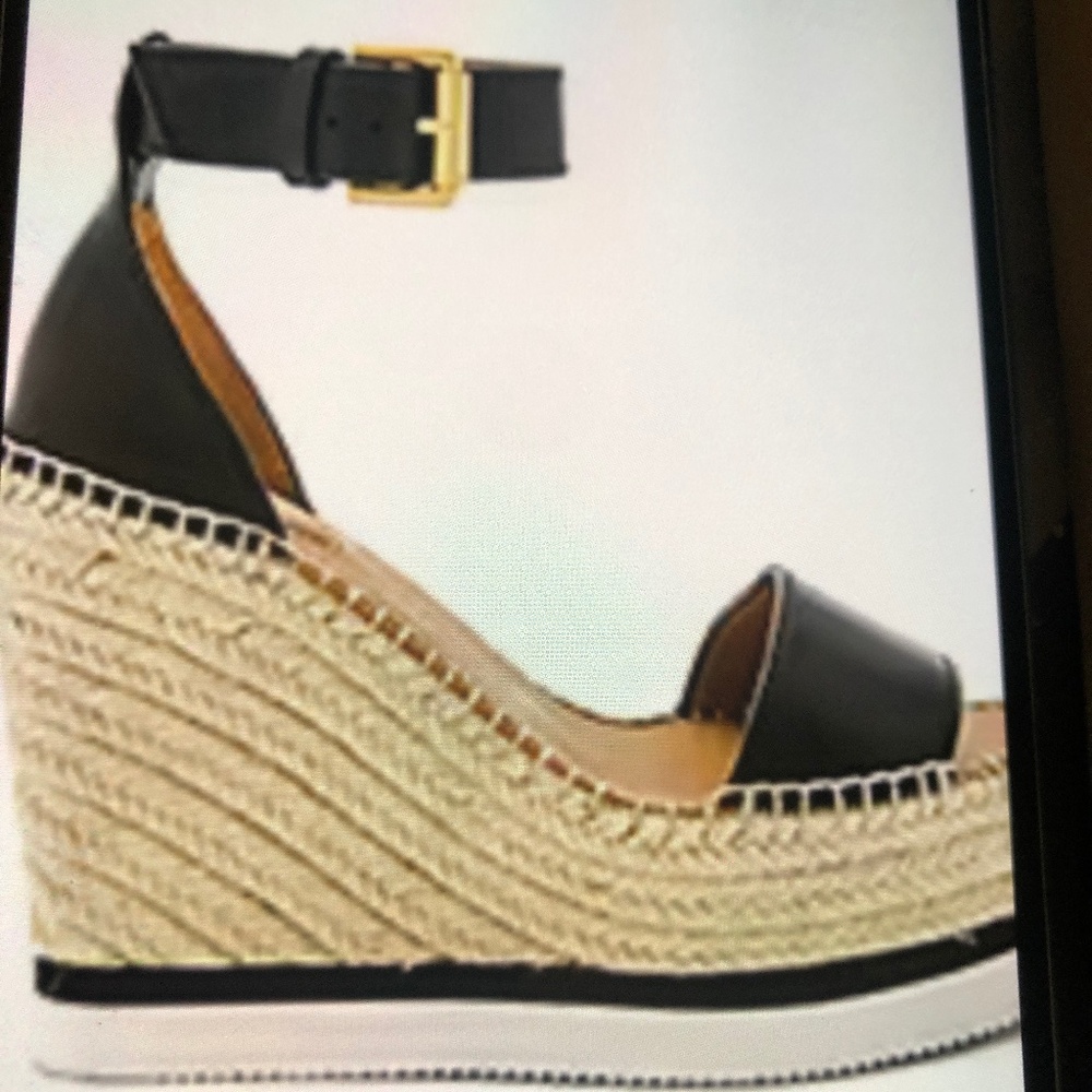 See By Chloe, Glyn wedge sandal, size 9